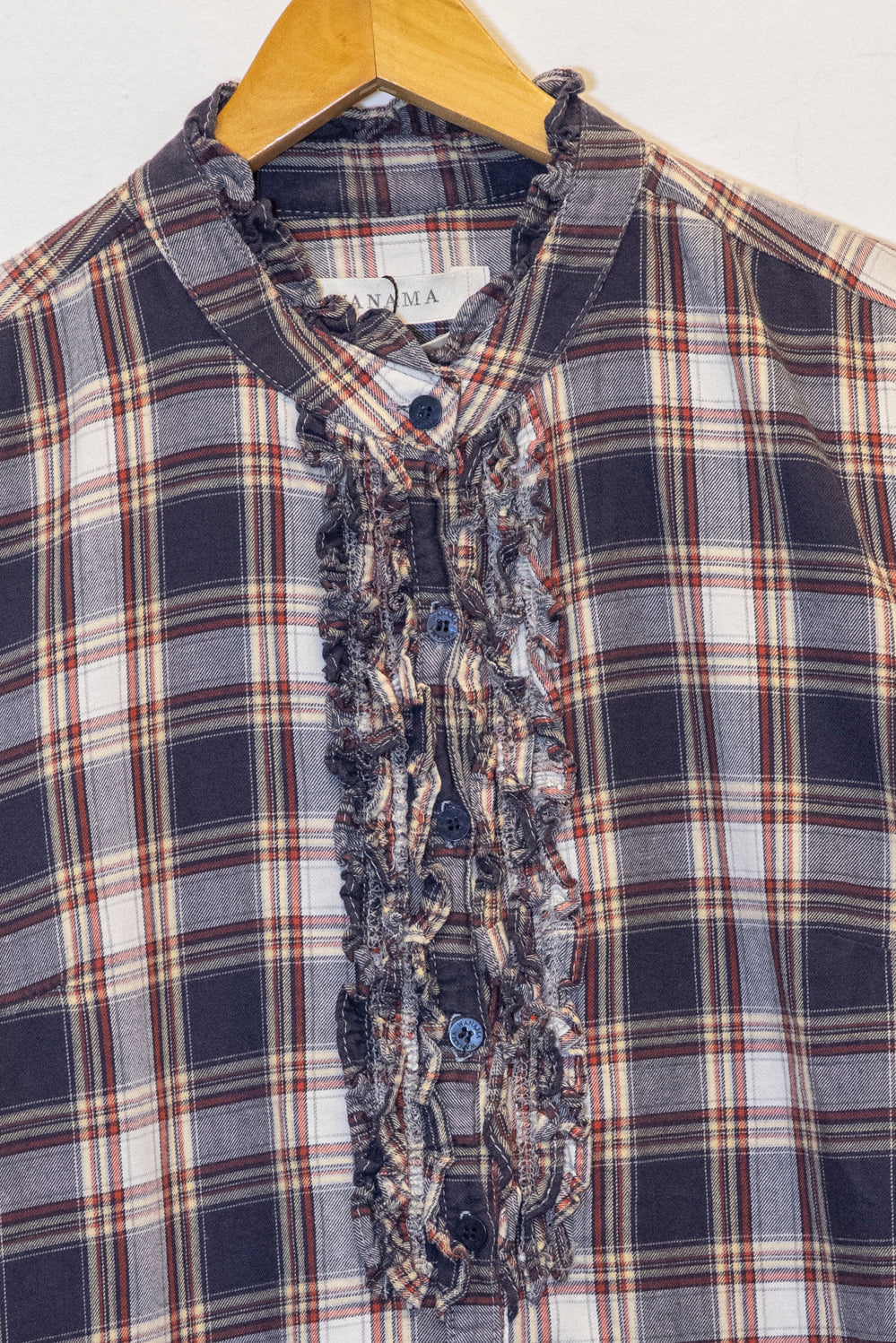 CAMISA CUADROS RUFFLE