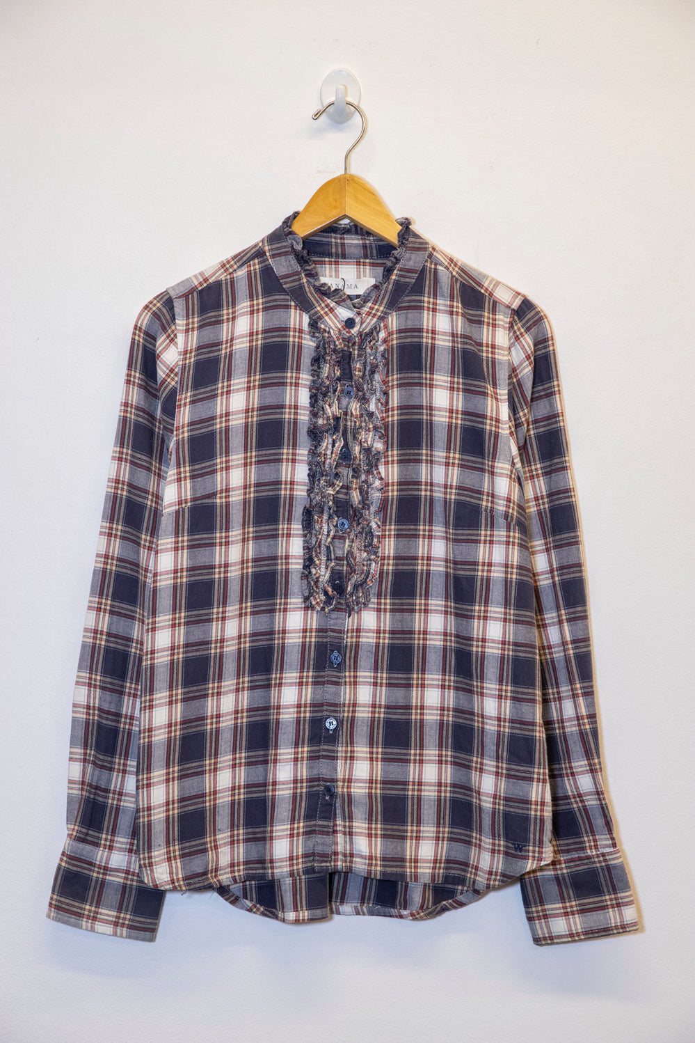 CAMISA CUADROS RUFFLE