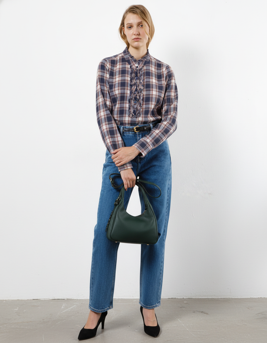 CAMISA CUADROS RUFFLE