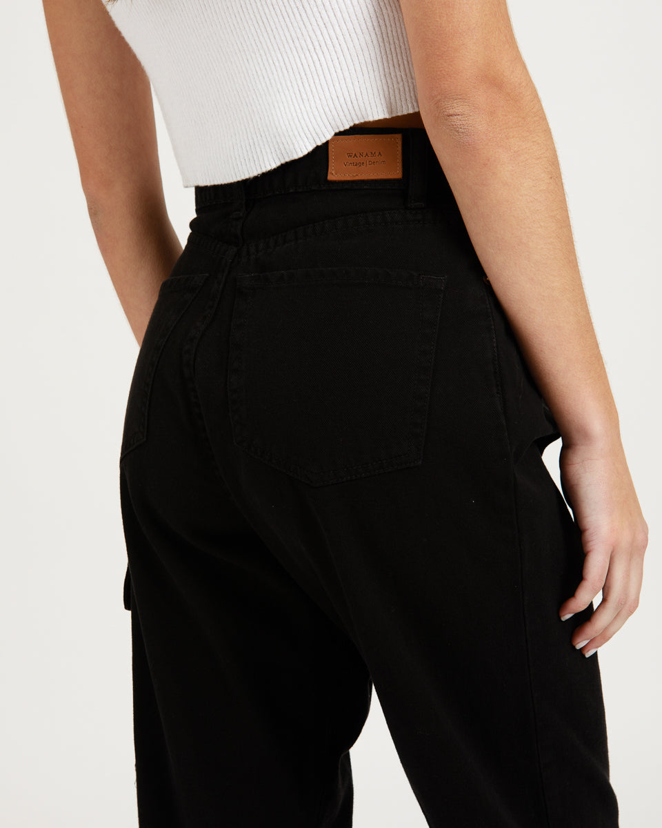 SLOUCHY CARGO BLACK ELVIS JEANS II
