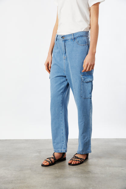 JEAN EMMA CARGO LIGHT BLUE PAUL