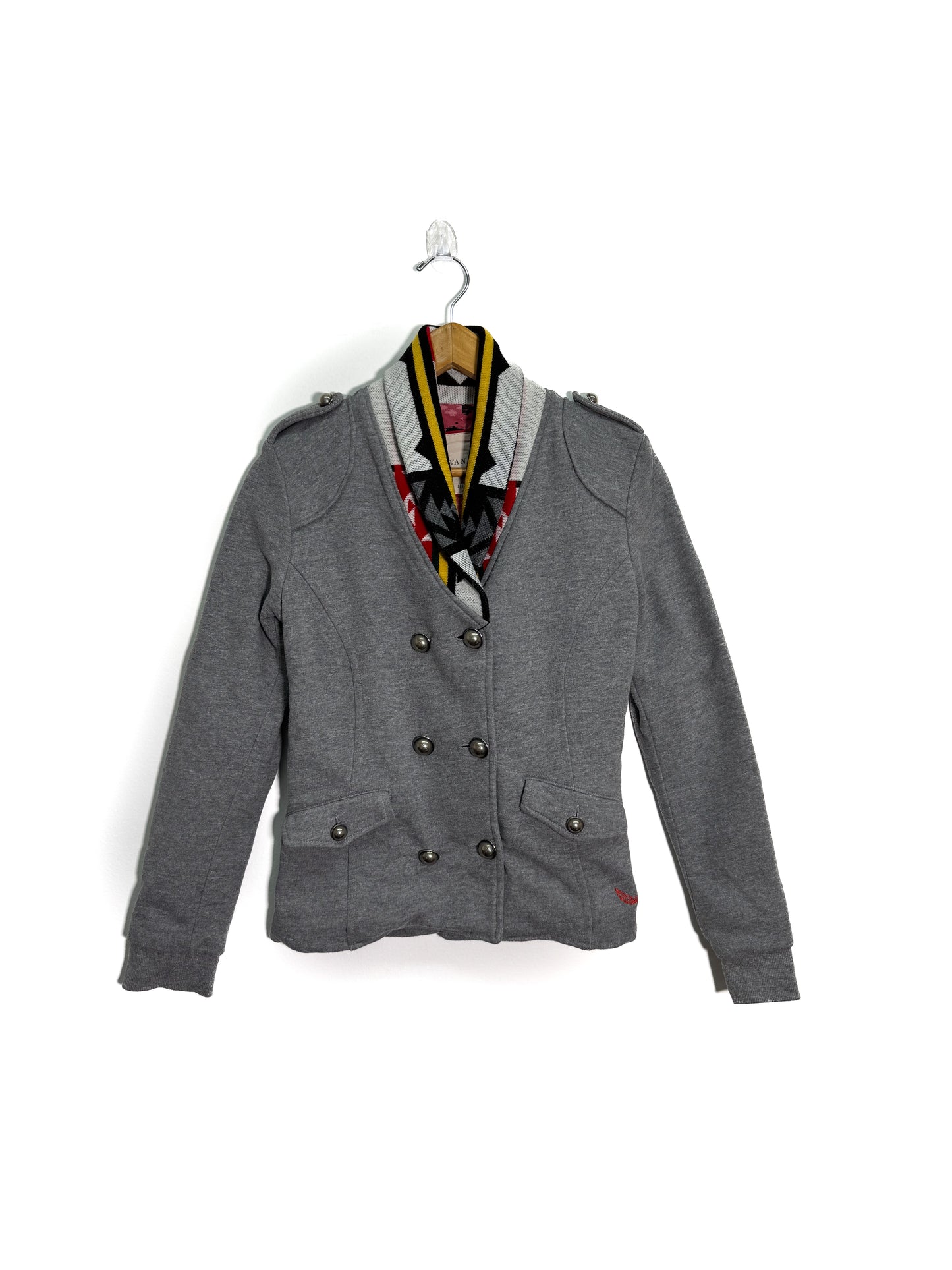 CAMPERA BLAZER GRIS DUAL