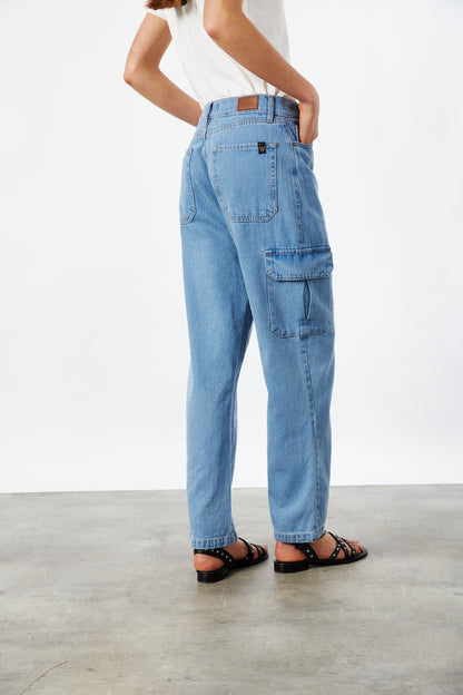 JEAN EMMA CARGO LIGHT BLUE PAUL