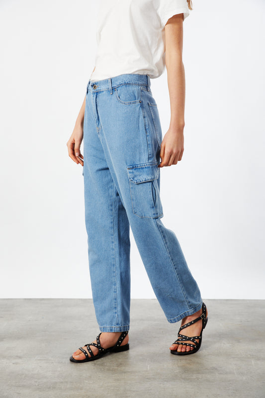 JEAN EMMA CARGO LIGHT BLUE PAUL